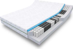 Materasso a 7 zone con nucleo a molle insacchettate Sleezzz Smart 140 x 190 cm, altezza 21 cm, livello di rigidità H2/H3