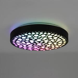 Reality Leuchten Plafoniera LED Chizu Ø 40,5cm dimming RGB nero