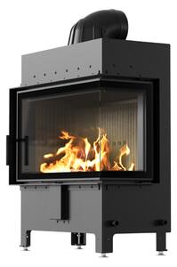 Caminetto in acciaio KRATKI LUCY destro 14 kW Ø 200 nero thermotec