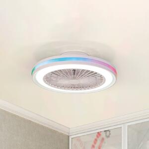 Mantra Iluminación Ventilatore da soffitto Gamer bianco DC silenzioso Ø 47 cm CCT RGB