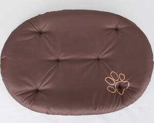 Cuscino ovale per cani R9 - 87×62 cm, robusto e lavabile, OEKO-TEX, ideale per cani di taglia grande | Marrone