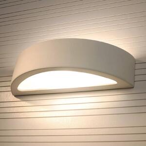 SOLLUX LIGHTING Applique Bow up/down di ceramica bianca larga 38cm