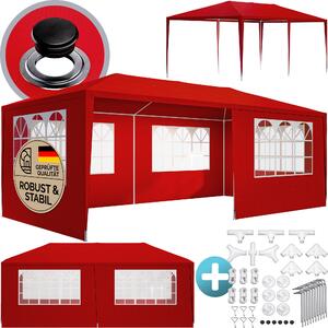 Casaria Gazebo da Giardino 3x6m Protezione UV 18m² Idrorepellente 6 Pareti Tenda Feste Padiglione Tendone Giardino