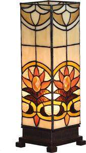 Lampada da tavolo Tiffany Clayre & Eef 12x12x35 cm in vetro beige marrone