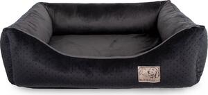 Letto per cani Premium Velvet Black XL - 103x80x24 cm | Divano morbido per cani e gatti