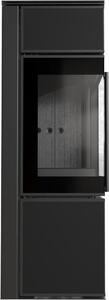 Stufa a legna in acciaio KRATKI TORA/S 8 kW Ø 150 quarzo sinterizzato Nero Assoluto nero thermotec