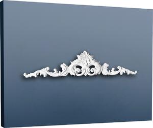 Orac Decor D170 Luxxus Attacco per porta Frontone Elemento decorativo Profilo in stucco Cornice in stucco Bellissimo elemento decorativo da parete Bianco | 105 Cm