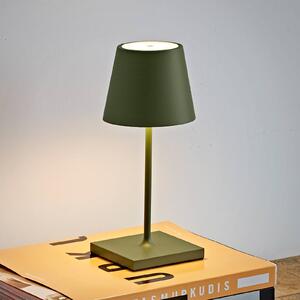 Sigor Nuindie mini lampada da tavolo ricaricabile a LED, USB-C, verde abete