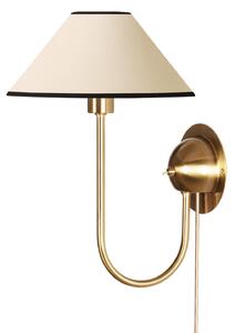 Applique da parete Globen Lighting, IRIS, Beige, Soggiorno, Tessuto / Tessile, Scandinavo