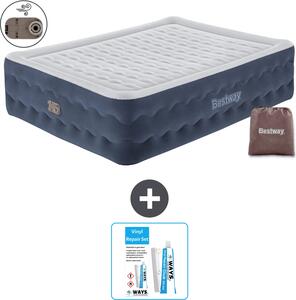 Materasso gonfiabile Bestway - 2 persone - 152 x 203 x 51 cm - Blu - Accessori inclusi