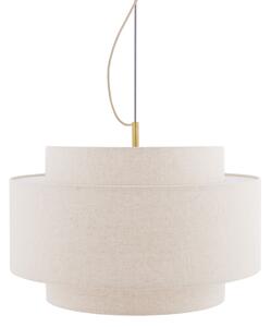 Lampada a sospensione Globen Lighting, Noah Bouclé, dimmerabile, Beige, Soggiorno, Tessuto / Tessile, Scandinavo