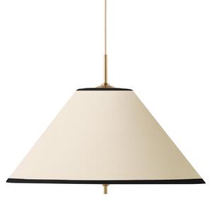 Lampada a sospensione Globen Lighting, IRIS, dimmerabile, Beige, Soggiorno, Tessuto / Tessile, Scandinavo