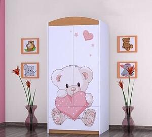 BDW Armadio, 2 ante, 2 cassetti, guardaroba, 180x90 cm, faggio