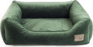Letto per cani Premium Velvet Green M - 75x65x22 cm | Divano morbido per cani e gatti