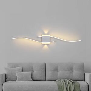 Moderna lampada da parete a LED Kinkiet a forma d'onda, bianca, 120 cm, 3000 K