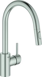 Miscelatore per lavello con doccia GROHE Concetto acciaio 31483DC2