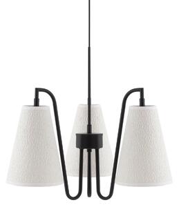 Lampada a sospensione Globen Lighting, Lou Bouclé 3, dimmerabile, Bianco, Soggiorno, Tessuto / Tessile, Scandinavo