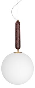 Lampada a sospensione Globen Lighting, Torrano, dimmerabile, Rosso, Soggiorno, Marmo, Scandinavo
