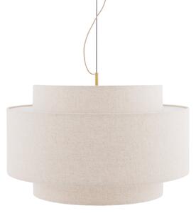 Lampada a sospensione Globen Lighting, Noah Bouclé, dimmerabile, Beige, Soggiorno, Tessuto / Tessile, Scandinavo