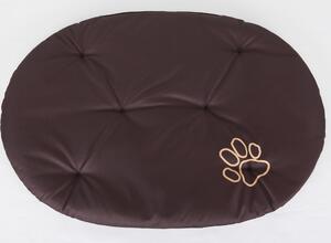 Cuscino ovale per cani R7 - 80×60 cm, robusto e lavabile, OEKO-TEX, ideale per cani di taglia grande | Marrone