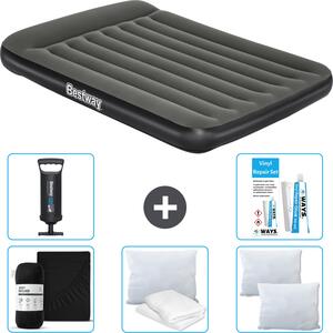 Materasso gonfiabile Bestway - Letto alla francese - 137 x 191 x 30 cm - Verde - Accessori inclusi