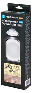 Aigostar- SET 3x Lampada da incasso da esterno LED LED/4,8W/230V 4000K IP65 bianco