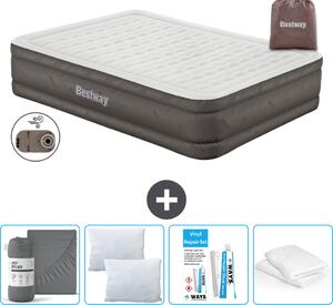 Materasso gonfiabile Bestway - 2 persone - 152 x 203 x 46 cm - Marrone - Accessori inclusi