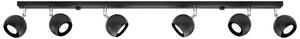 Lampada a soffitto OCULARE 6L nero 6xGU10 10W acciaio 16x10x118cm Sollux Lighting