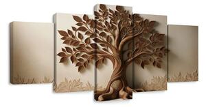 Stampa su tela – Albero della vita marrone
