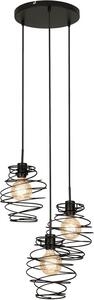 Lampada a sospensione BRILONER LEUCHTEN SWIRL, 60 W, IP20, nero, metallo, escl. 3x E27, Ø 30 cm