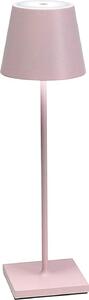 Zafferano Poldina Pro Lampada da tavolo a LED in alluminio dimmerabile Rosa