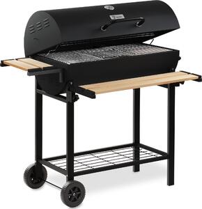 Carrello per barbecue a carbonella BBQ-Toro | Carrello mobile per barbecue a carbonella Premium, incl. termometro, griglia per affumicatore