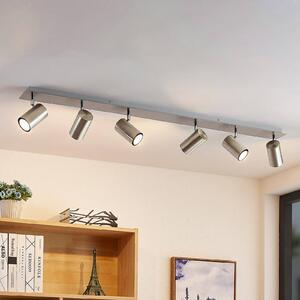 Lindby Joffrey faretto da soffitto, 6 luci, nichel