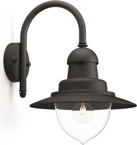 Philips 01652/30/PN Lampada da parete per esterni Raindrop 1xE27 IP44 nero