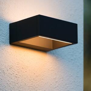 Lucide Goa - applique da esterni LED angolare, nera