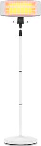 Stufa radiante Brandson con supporto, stufa da patio a infrarossi, stufa da patio, 3 livelli di riscaldamento, 600, 1200 e 1800W, telecomando, supporto telescopico da 120 cm a 190 cm, montaggio a parete