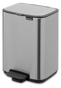 Cestino per la spazzatura color argento opaco in acciaio con pedale 4 l Bo – Brabantia