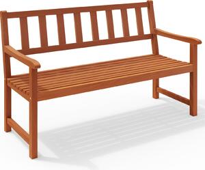 Casaria Panchina da Giardino Kensington in Legno D'Acacia Resistente 120x90x58 cm Panchina da Parco 2 Posti
