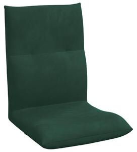 VidaXL Poltrona reclinabile in velluto verde scuro