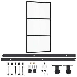 Porta Scorrevole e Kit Montaggio Vetro ESG Alluminio 102x205cm