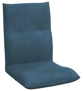VidaXL Poltrona regolabile in velluto blu
