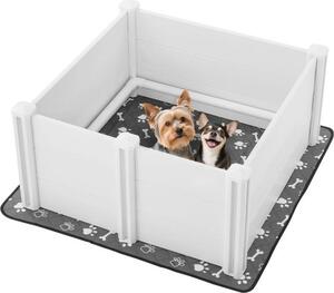 Lettiera per cuccioli 98x98x46cm - Cassa per cani di taglia media - Box di addestramento per cuccioli - Cassa per cani di taglia media