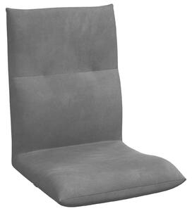 VidaXL Poltrona reclinabile in velluto grigio scuro