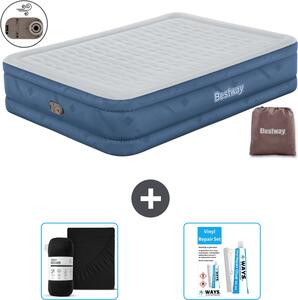 Materasso gonfiabile Bestway - 2 persone - 152 x 203 x 46 cm - Grigio - Accessori inclusi