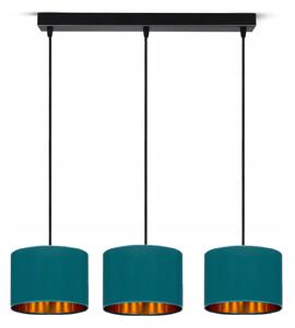Lampada da soffitto turchese lampada velour vintage moderna E27 lampada di design a 3 luci N230-H3-T