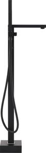 Rubinetto a Colonna Vasca da Bagno Nera Acciaio Inox 90 cm