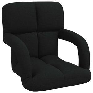 VidaXL Sedia da terra regolabile con braccioli, 5 posizioni, rivestimento in tessuto