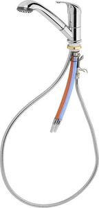 Miscelatore con doccetta estraibile, in Vetroceramica, cromato, Ø33 mm