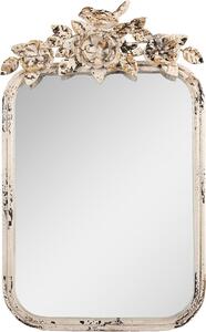 Clayre & Eef 62S332 Specchio da tavolo beige antico 27x5x45 cm Decorazione vintage con rose