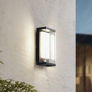 Lucande LED applique da esterno solare Dava, altezza 25,2 cm, sensore